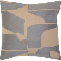 Bosie Ozella Natural And Grey Square Cushion - Grey