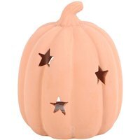 Something Different Terracotta Pumpkin Halloween Tea Light Holder - Orange