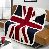 Union Jack Polyester Throw - Red