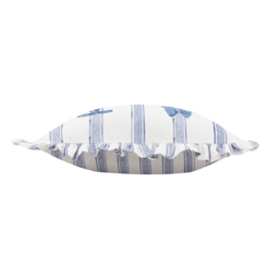Noortje Ruffle Bows Printed Feather Rich Cushion - Multicolour / 80 Feather 20 Polyester - thumbnail 3