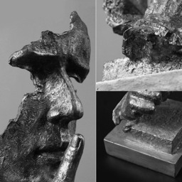 Livingandhome Creative Tabletop Figurine - Silver - thumbnail 3