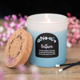 Beltane Orange Blossom Candle Ignite Passion Growth Vegan Hour Burn - Orange - thumbnail 5