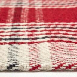 Homescapes Walker Red Tartan Check Non-Slip Wool Rug - Red / 120cm - thumbnail 4