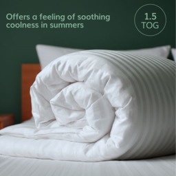 15 Tog Warm Winter Duvet Soft Hotel Quality Microfibre Quilt - White / Superking - thumbnail 5