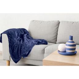 Dakota Blanket Throw - Navy - thumbnail 3