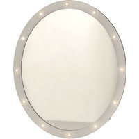 White Oval LED Wall Mirror - White - image 1
