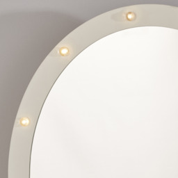 White Oval LED Wall Mirror  - White - thumbnail 3