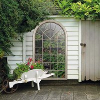 MirrorOutlet Country Arch Large Outdoor Garden Wall Mirror 160 x 91cm - Stone - image 1