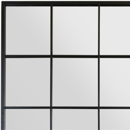 MirrorOutlet Fenestra Black Extra Large Window Leaner Wall Mirror 174CM X 110CM - Black - thumbnail 3