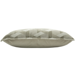 Delano Velvet Jacquard Cushion - Ivory-Taupe - thumbnail 2