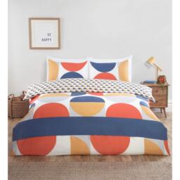 Baltimore Geometric Duvet Cover Pillowcase  Fitted Sheet Set - Multi / King - thumbnail 2