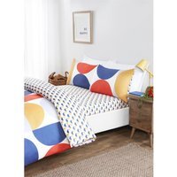 Baltimore Geometric Duvet Cover Pillowcase  Fitted Sheet Set - Multi / King - thumbnail 1