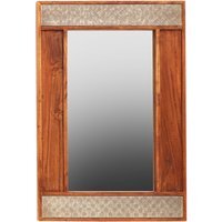 Descartes Black Metal Frame Wall Mirror - Natural