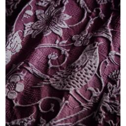 Oak Tree Jacquard Cushion - Plum - thumbnail 2