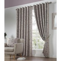 Blossom Bud Eyelet Fully Lined Eyelet Curtains - Pink / 229cm / 168cm