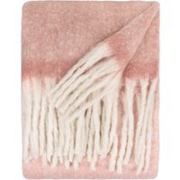 Cozy Woven Tasselled Throw - Pink - thumbnail 1