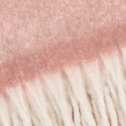 Cozy Woven Tasselled Throw - Pink - thumbnail 3