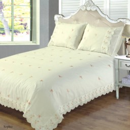 Sophie Polycotton Duvet Set With Pillowcase - Cream / Single - thumbnail 2