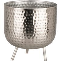Silver Hammered Planter