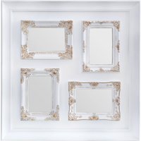 Maren Vintage Style White & Gold 4 Photo Frame - White