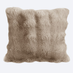 Luxury Supersoft Faux Fur Cushion - Beige / 56cm - thumbnail 2