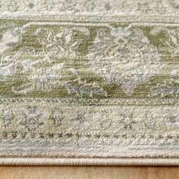 Traditional Floral Pattern Bordered Area Rug - Green / 170 x 120cm - thumbnail 5
