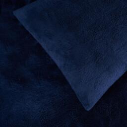 Teddy Fleece Duvet Cover Set - Blue / Double - thumbnail 3