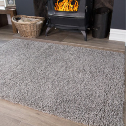 Silver Grey Shaggy Rug - Silver Grey / 220 x 160cm - thumbnail 3