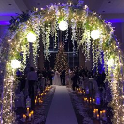 Set of 24 Hanging Artificial Wisteria Vines - White - thumbnail 4