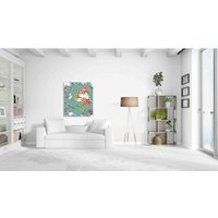 Flowers Budget - Wrapped Canvas Graphic Art Print - Green / 31cm / 46cm - image 1