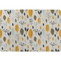 Autumn Floral Illustrations Rug - Yellow / 150cm