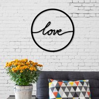 To Love Wall Art No.17 Metal Decorative Object - Black
