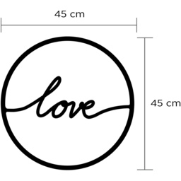 To Love Wall Art No.17 Metal Decorative Object - Black - thumbnail 2