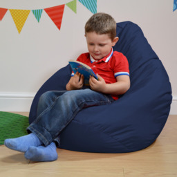 icon Kids Dalton High Back Bean Bag Indoor Outdoor - Blue - thumbnail 3