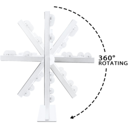 FENCHILIN Hollywood Vanity Mirror with Lights 12 LED - Metal White - thumbnail 4