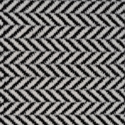 Herringbone Cut To Measure Stair Carpet Runner 60cm Wide - Black & White / 548cm - thumbnail 3