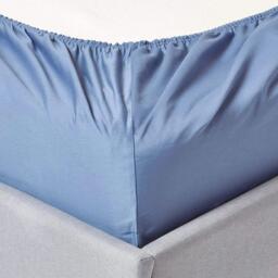 1000 Thread Count Egyptian Cotton Extra Deep Fitted Sheet - Air Force Blue / Single - thumbnail 2