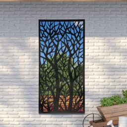 MirrorOutlet Amarelle Extra Large Metal Tree design Garden Mirror 180cm X 90cm - Black - thumbnail 2