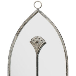 Arcus Concrete Metal Frame Arch Outdoor Garden Wall Mirror 60 x 20cm - Grey - thumbnail 4