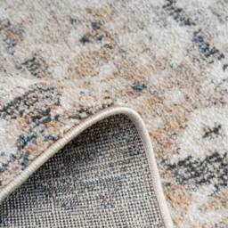 Distressed Diamond Geometric Living Area Rug - Beige / 290 x 200cm - thumbnail 4