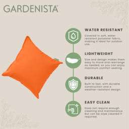 Outdoor Scatter Cushions for Garden Patio Furniture Pillows - Orange / 4 - thumbnail 3