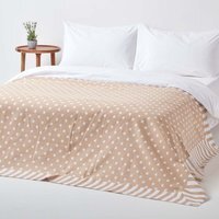Cotton Stars and Stripes Decorative Throw - Beige - image 1