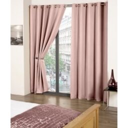 Woven Thermal Blackout Eyelet Curtains - Pink / 116cm / 183cm - thumbnail 5
