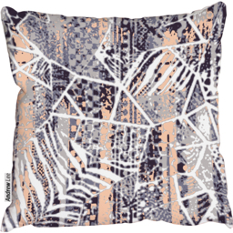 Grey and pink Zebra skin print Outdoor Cushion - Pink / 60cm - thumbnail 2