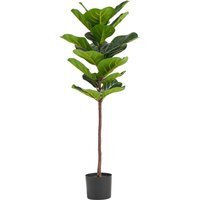 Leaf Design UK Artificial Plant Fiddle Fig Tree  Plant Black Plastic Pot - 120cm Premium Fig Tree / 45cm / 120cm