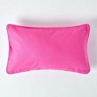 Homescapes Cotton Plain Cushion Cover - Cerise / 50cm