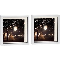 "3D Box Photo Frame - 10 x 10"" with 8x8"" Mount - Pack of 2 - White/Ivory" - image 1