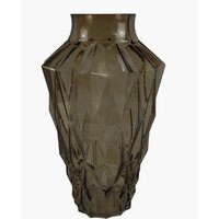 Brown Geometric Glass Vase - Brown Geometric