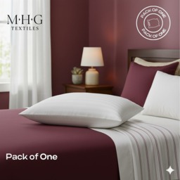 Hotel Quality Striped Microfibre Pillow Soft Medium Support  - White / 1 - thumbnail 4