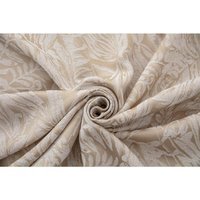 Chenille Jacquard Lined Pencil Pleat Curtains - Cream / 168cm / 137cm